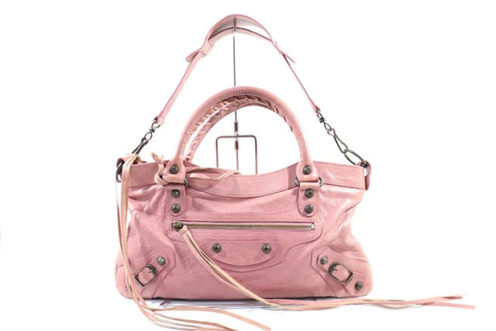Balenciaga 2way Shoulder Bag The First Calfskin Pink